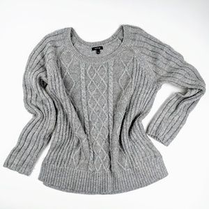 Apt. 9 | Silver Cable Knit Sweater
